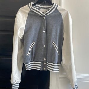ASOS varsity jacket with leather sleeves in US 10. Good condition
